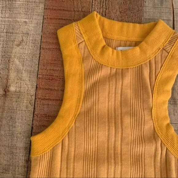 BDG Urban Outfitters Mustard Yellow sleeveless top NWT XS - Picture 8 of 9